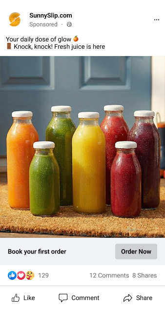 Social media post for SunnySlip